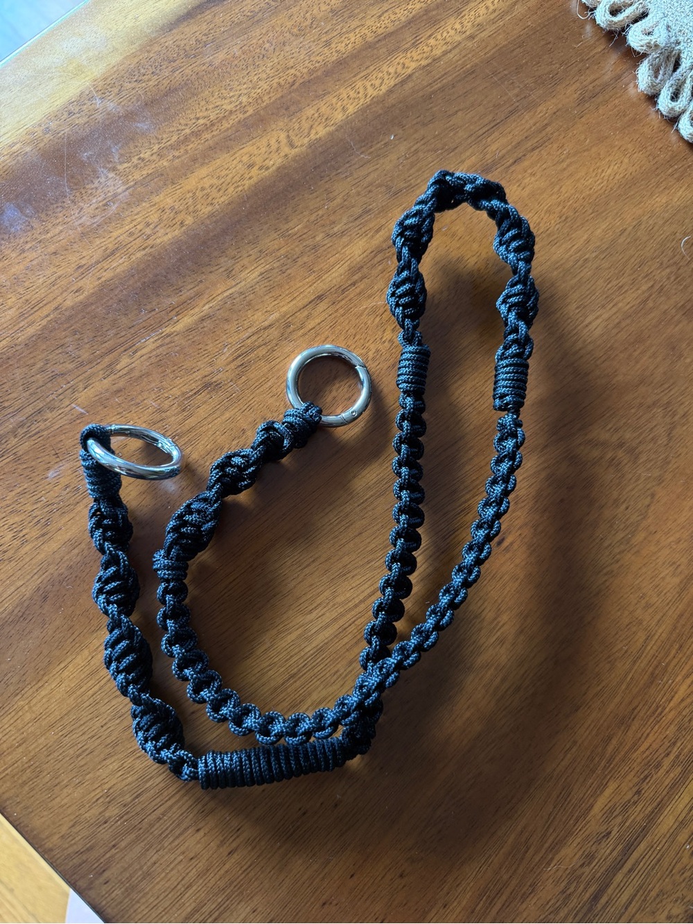 33 in Black Braided Paracord iPhone Lanyard - Versatile Everyday Carry